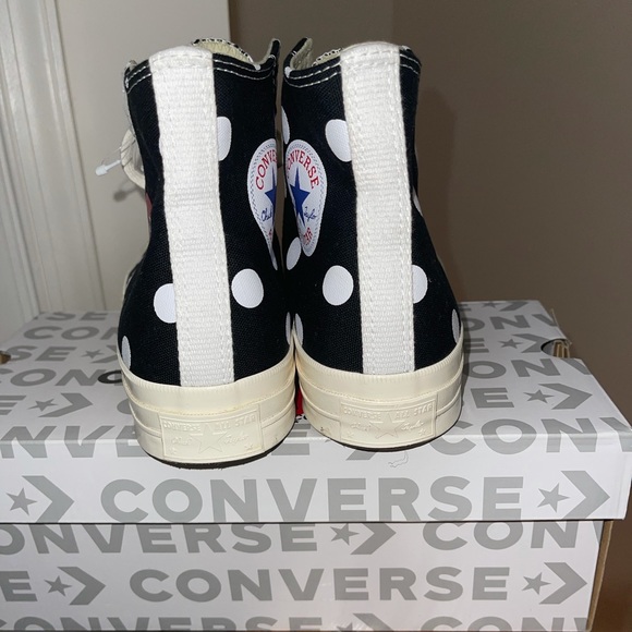Comme des Garçons x Chuck Taylor All Star 70 Hi black polka dot - Picture 4 of 7